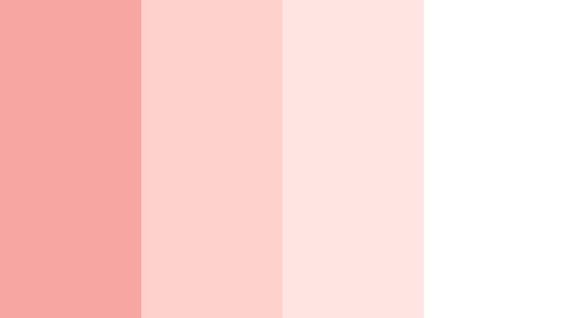powder coral daydream faded coral color palette with hex codes