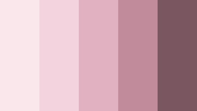 powder petal whisper dusty pink color palette with hex codes