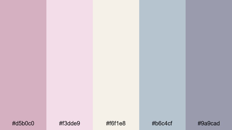 powder room daydream victorian color palette with hex codes