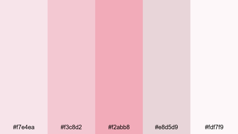 powdered rose salon rococo color palette with hex codes