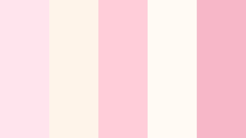 powdered sugar blush pink and cream bakery color color palette with hex codes