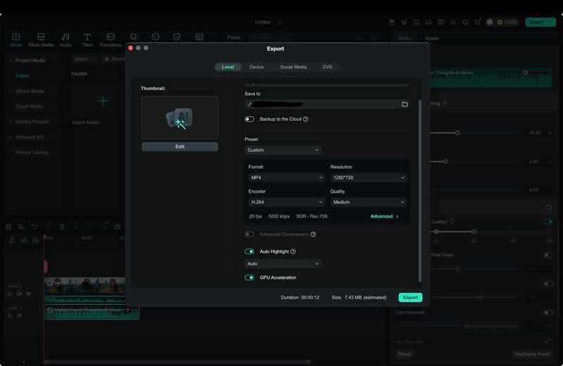 export files filmora