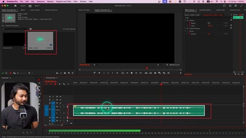 drag your clip to premiere pro timeline