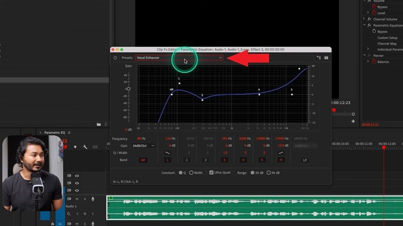 use vocal enhancer presets