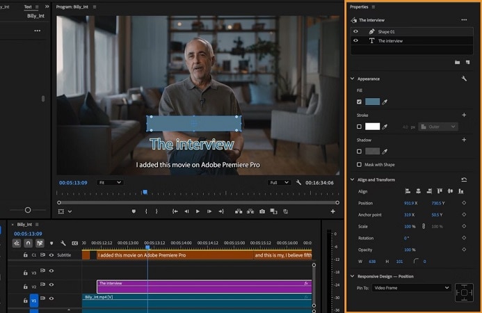 adjust shape in premiere pro