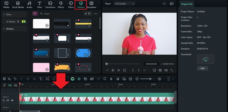 add shapes from stickers