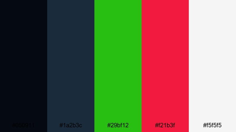 precision sprint sports color palette with hex codes