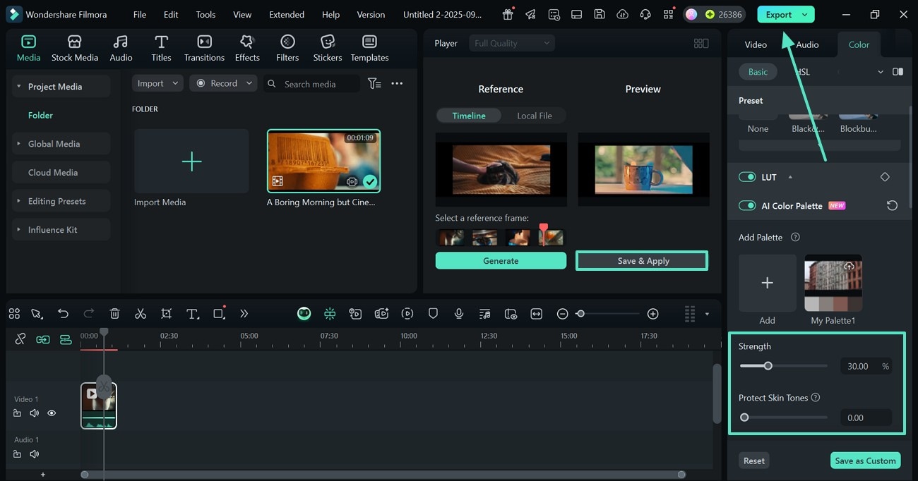 adjust tones and export
