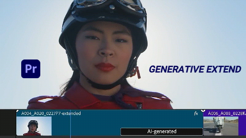 premiere pro generative extend tool