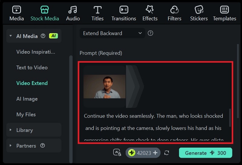 add video and prompt description