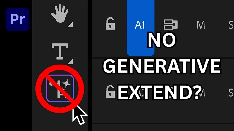 no generative extend on premiere pro