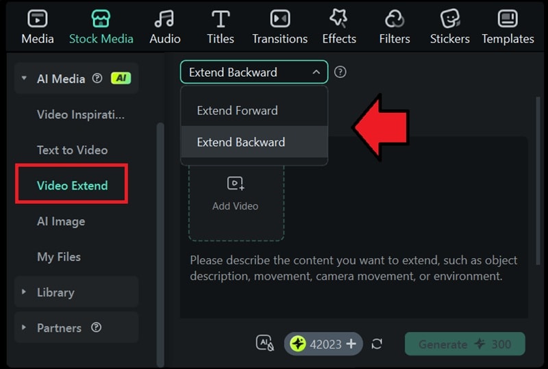 access video extend in filmora