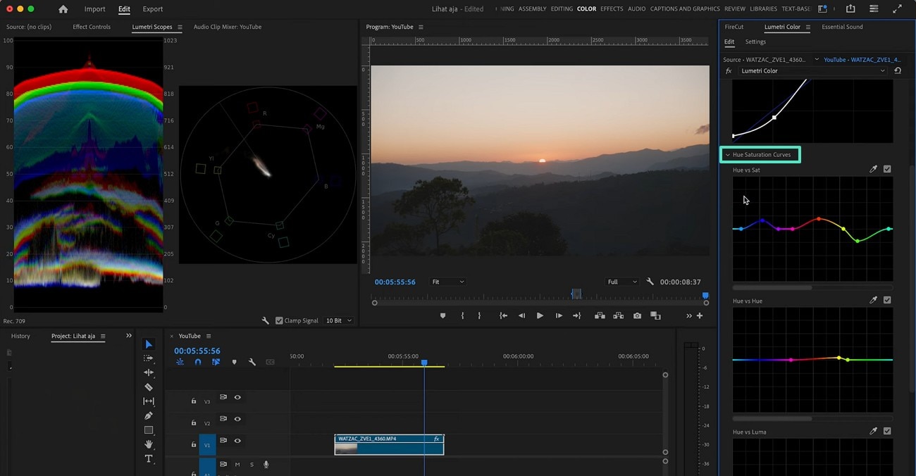 make curve adjustments premiere pro
