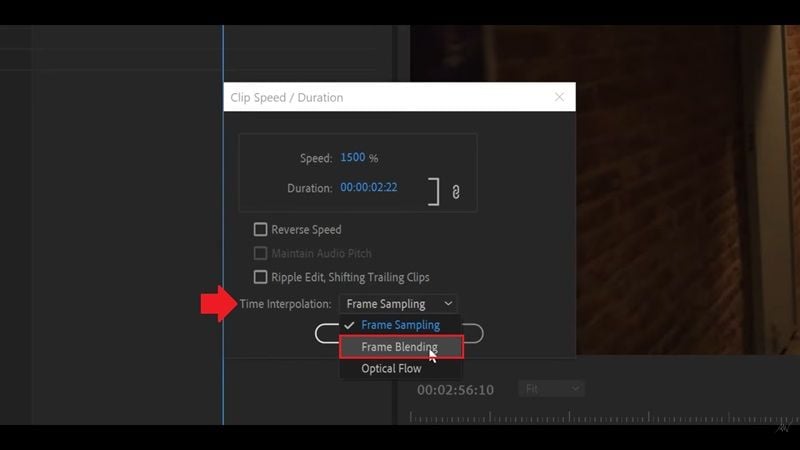 apply frame blending