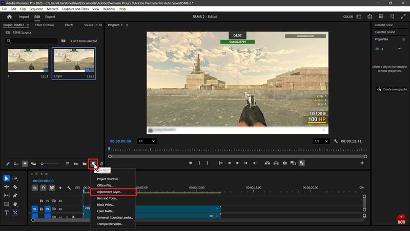 select adjustment layer