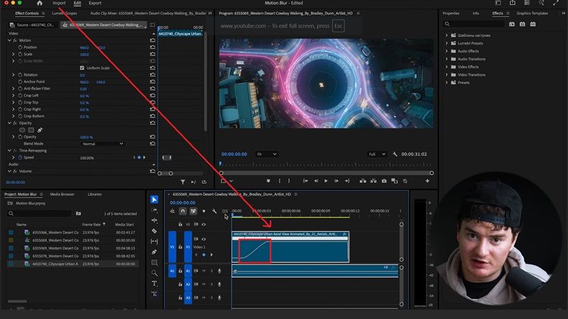 add video to the タイムライン