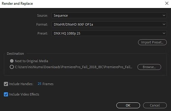 render and replace feature