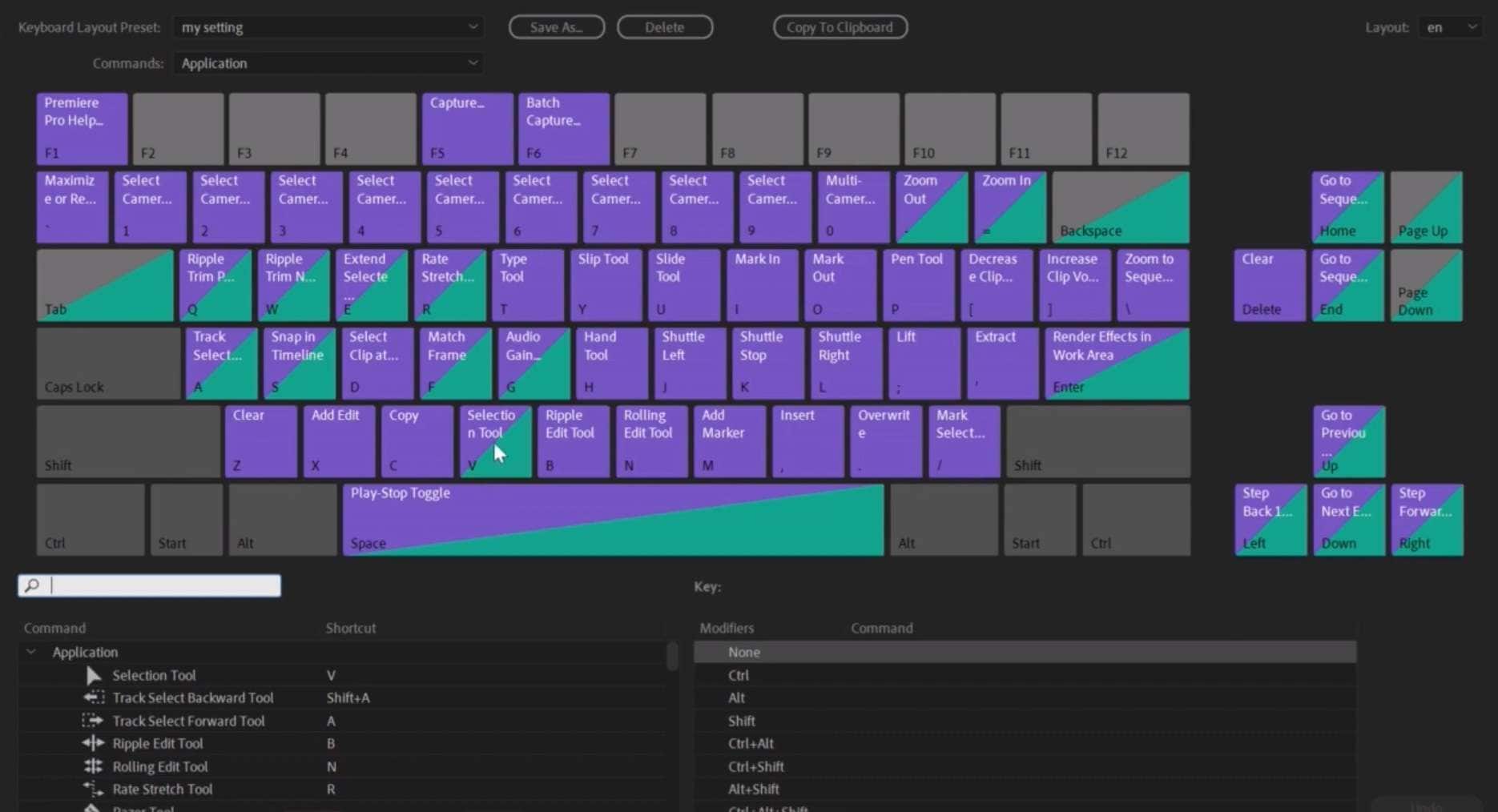 find and change shortcut command