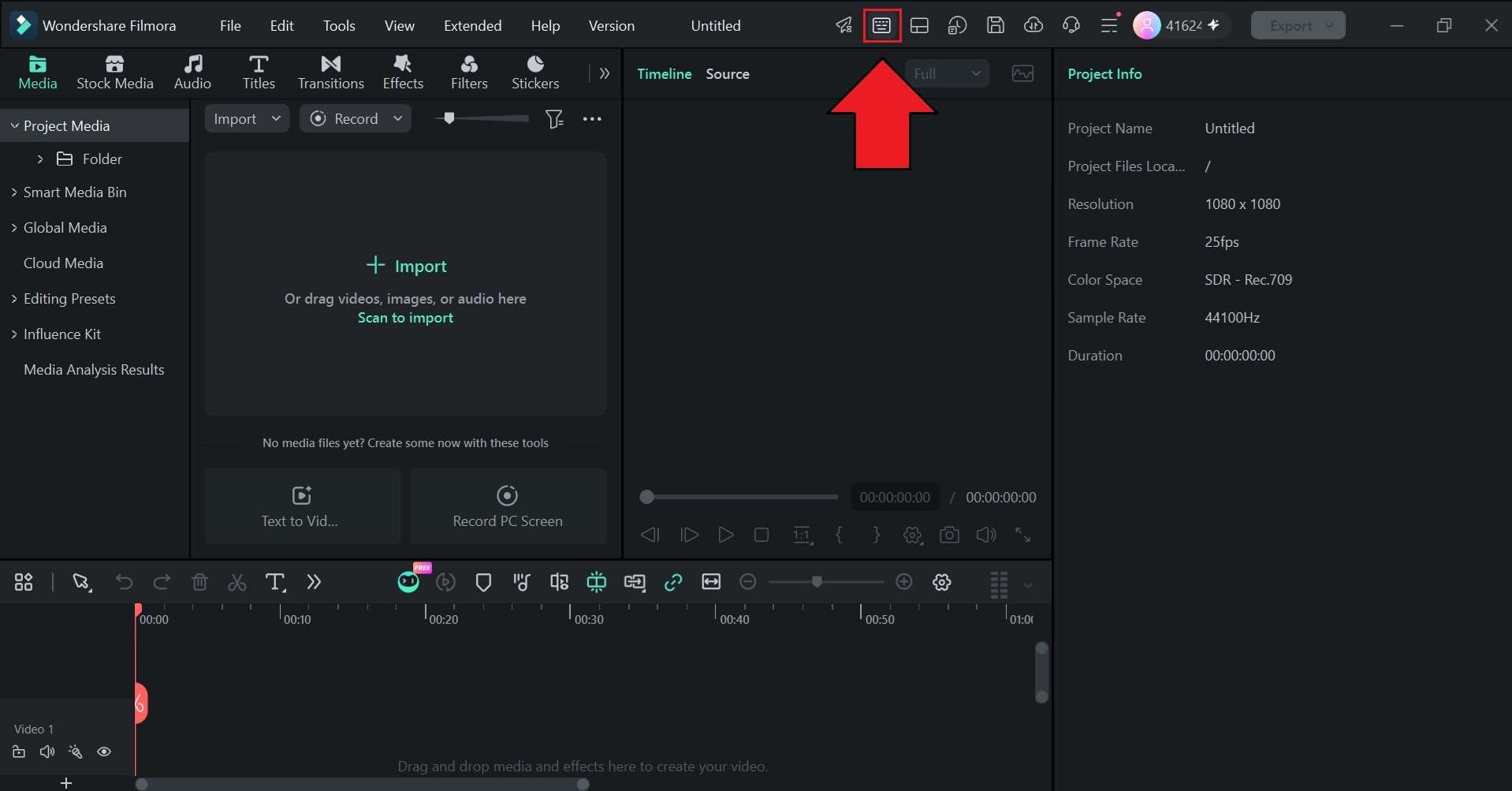 open filmora keyboard shortcut manager