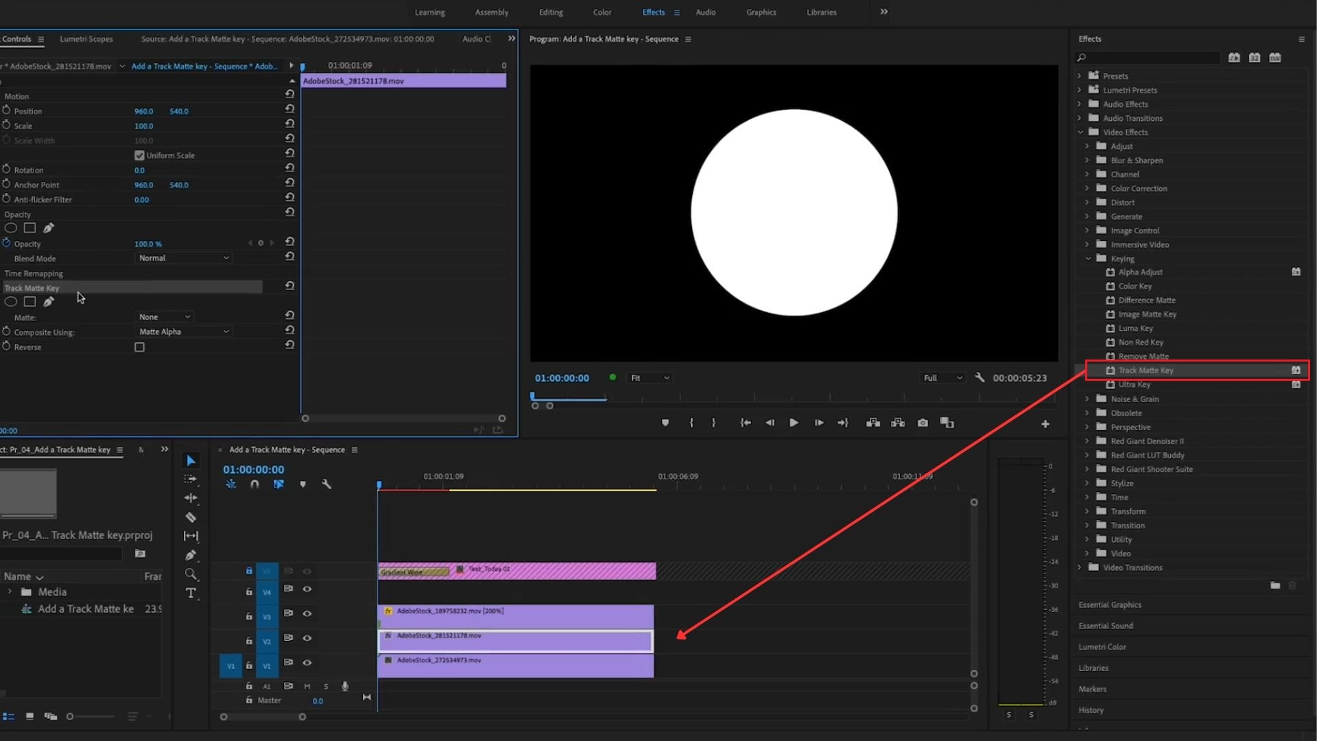 apply track matte to foreground