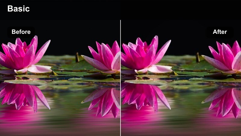Overhead kitchen cutting board scene with hands chopping ingredients.