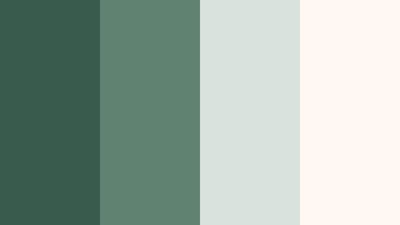 pressed eucalyptus notes cypress green color palette with hex codes