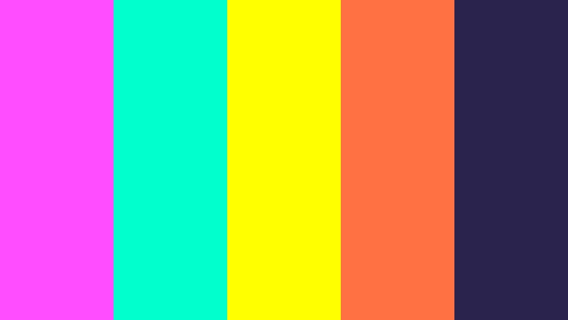 prism pop neon color color palette with hex codes