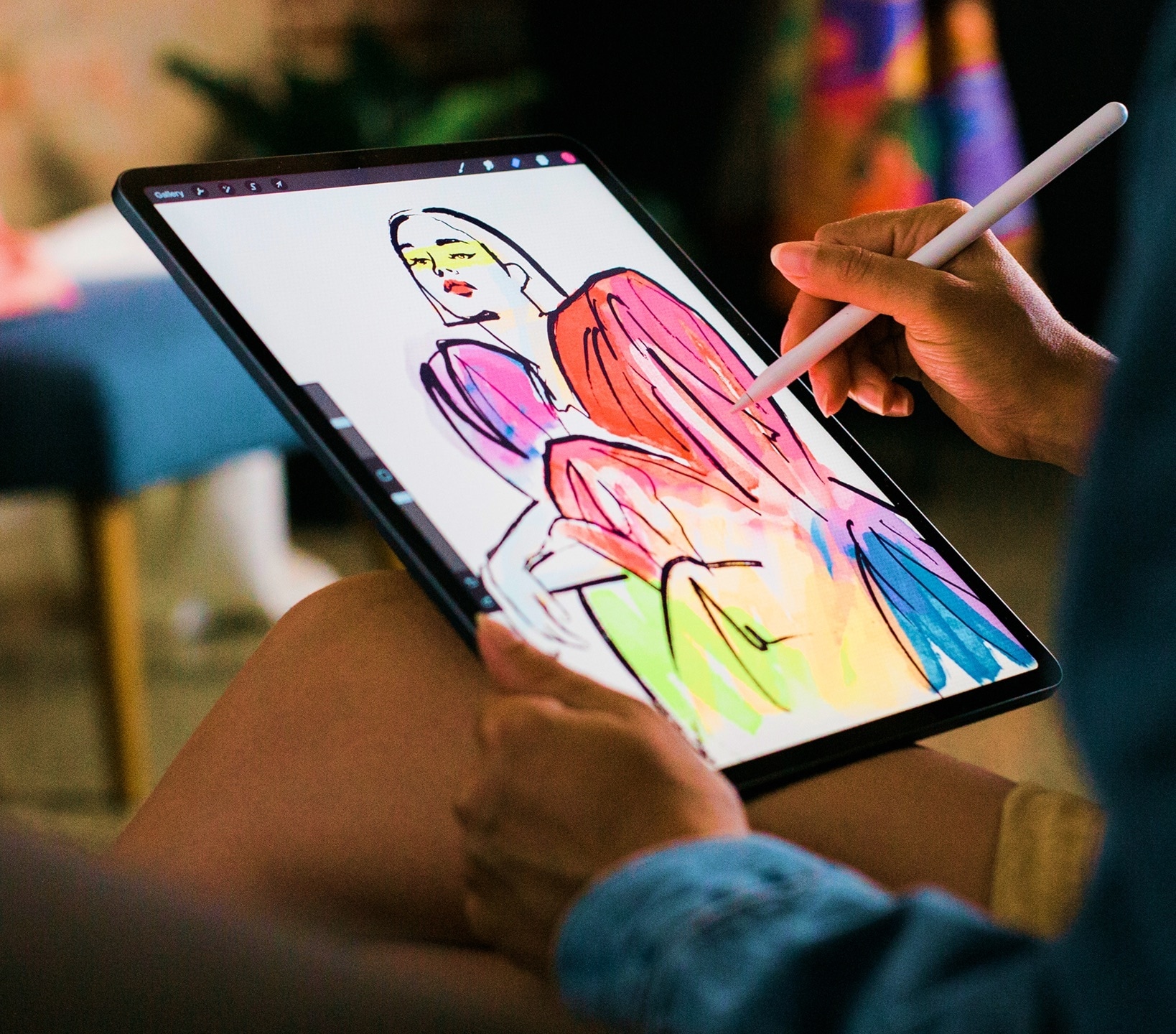 using procreate on ipad