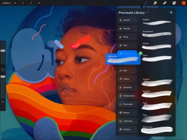 procreate brush library