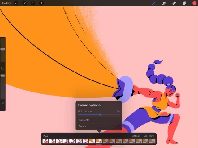 procreate animation feature