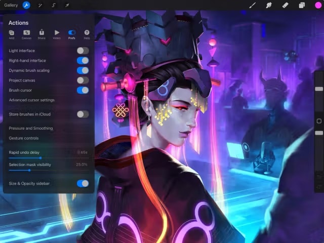 more tools in procreate