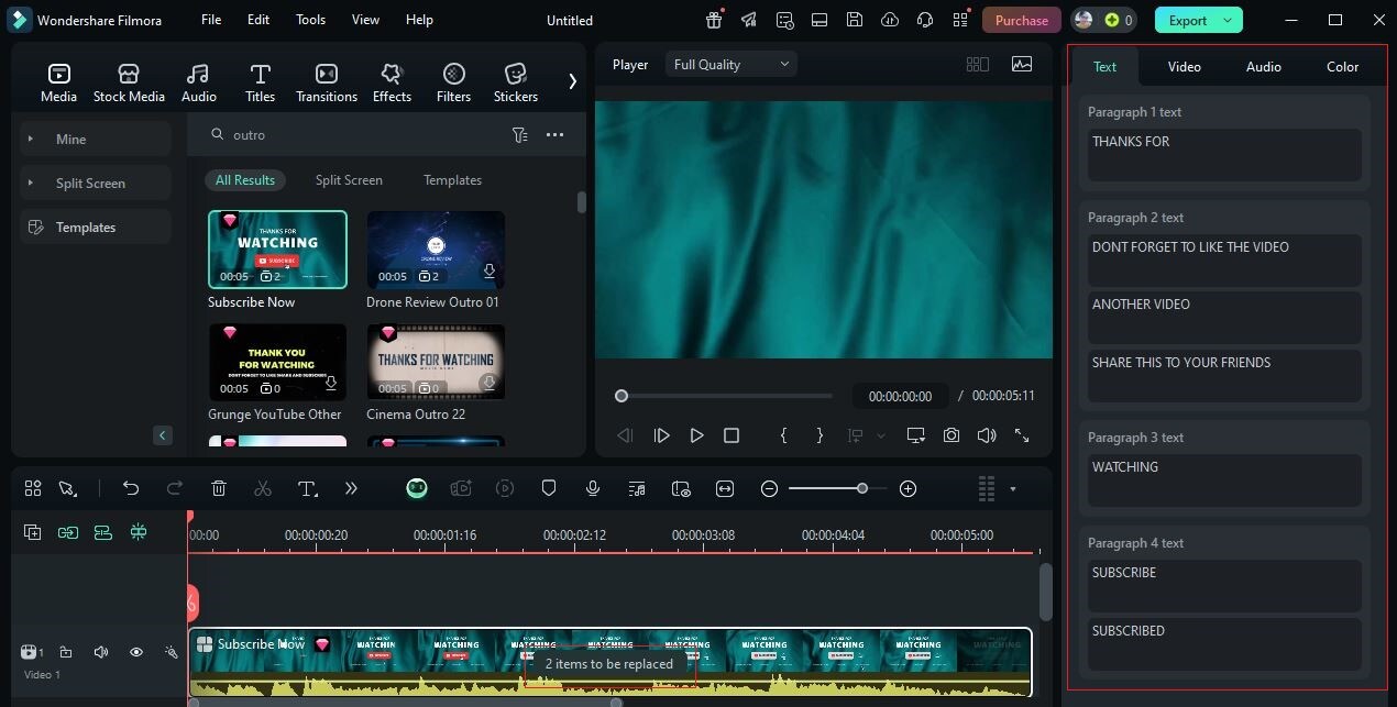 customize template