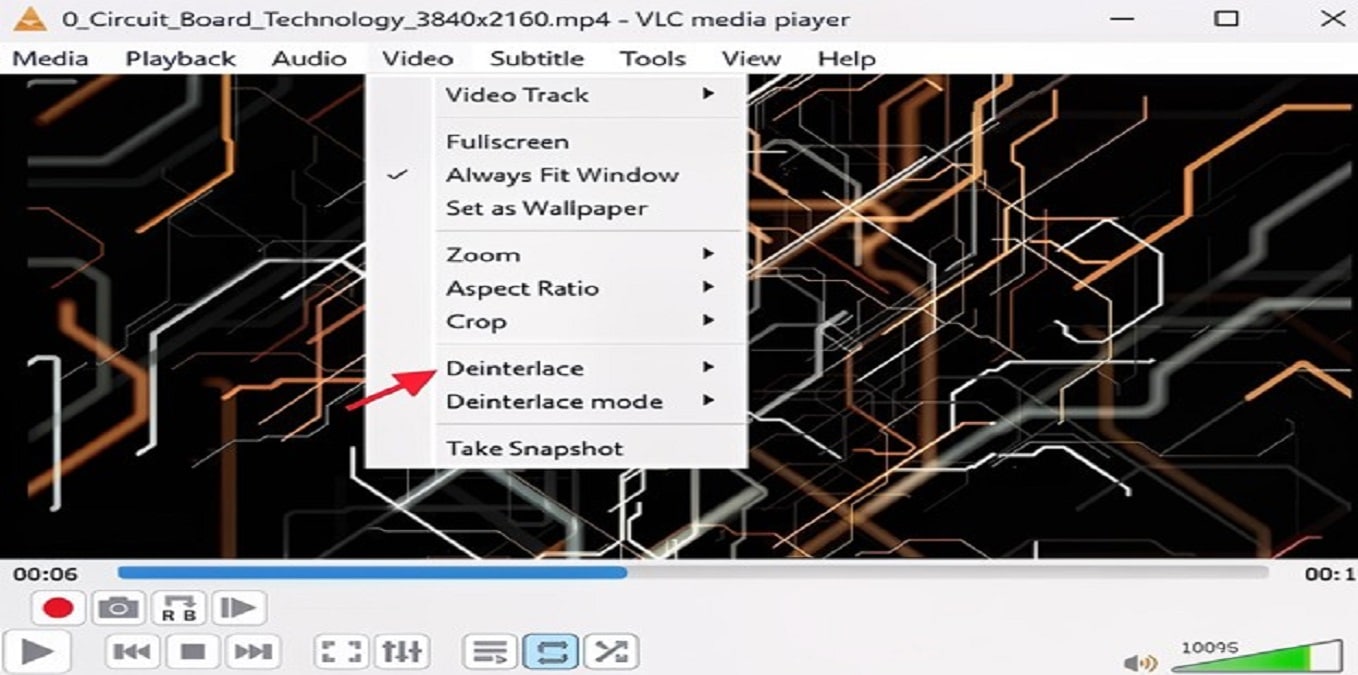 playing video on vlc