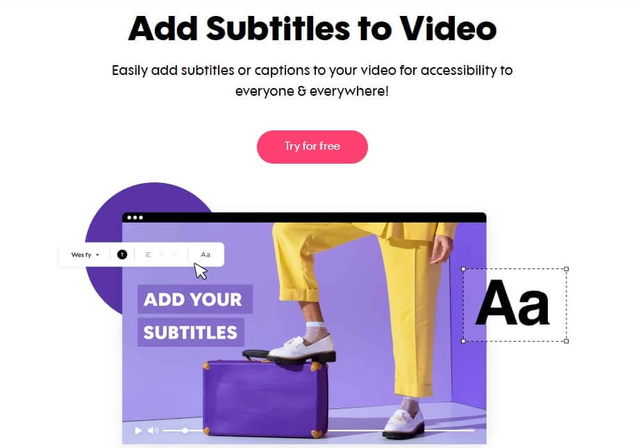promo add subtitles to video online
