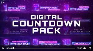 Filmora Event Countdown Promo template with animated timer.