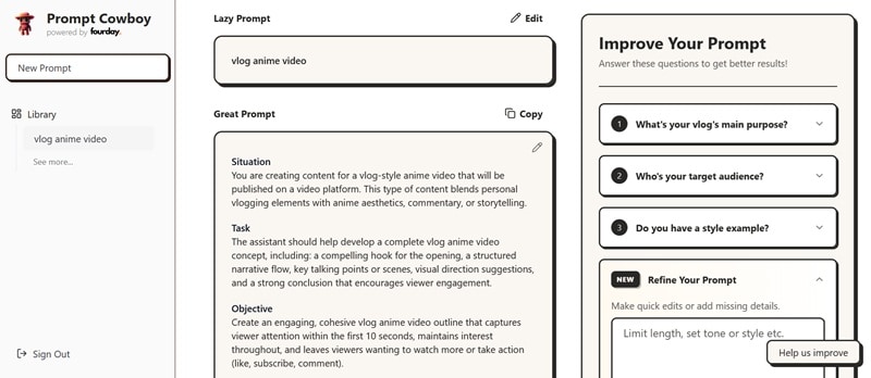 prompt cowboy ai prompt generator