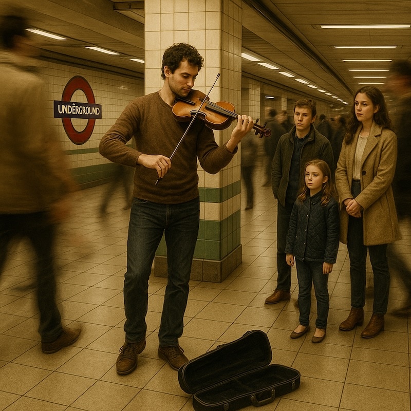 ai image of street musician