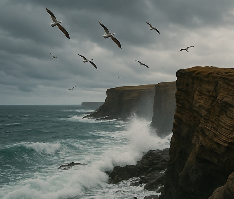 ai image of coastal cliffside
