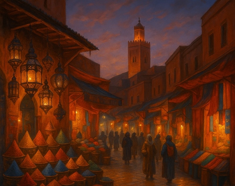 ai image of Moroccan market