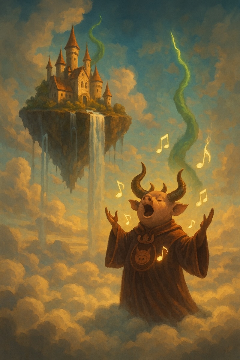 ai image of mystical creature singing