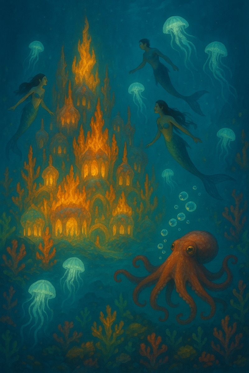 ai image of underwater world