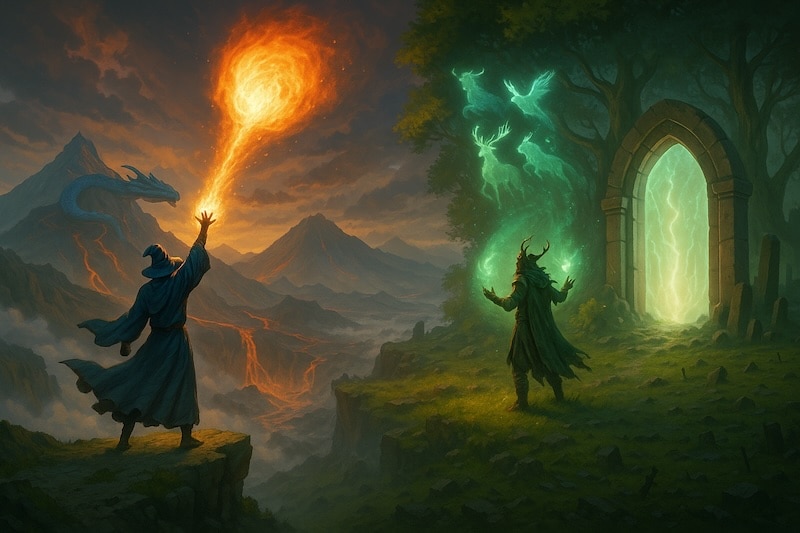 ai image of wizard and druid