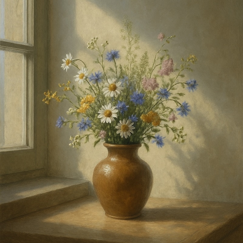 ai image of vase with flowers