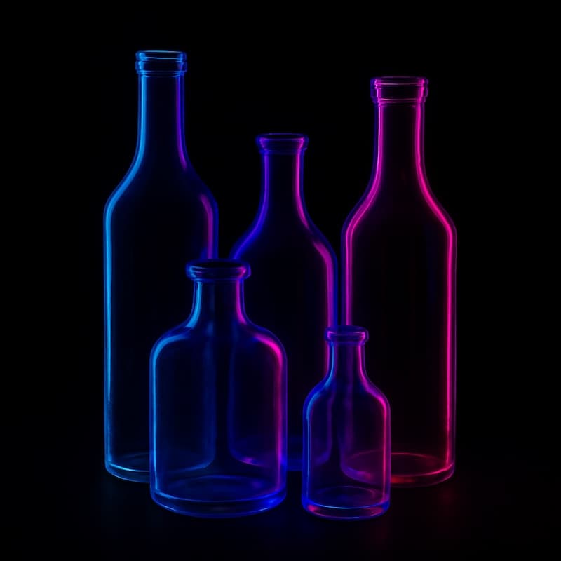 ai image of neon bottles
