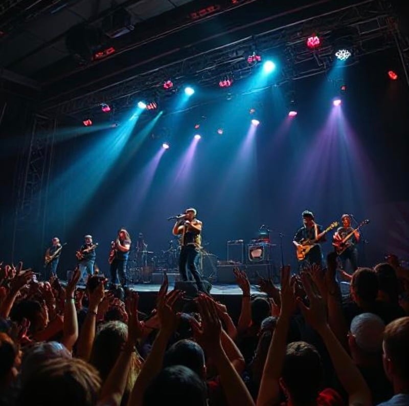 ai image of music band performing