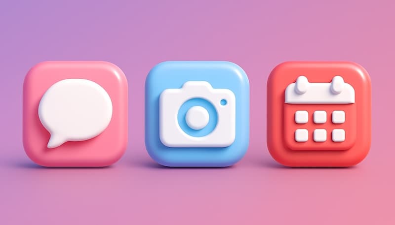 ai image of pastel icons