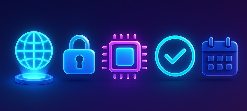 ai image of neon icons