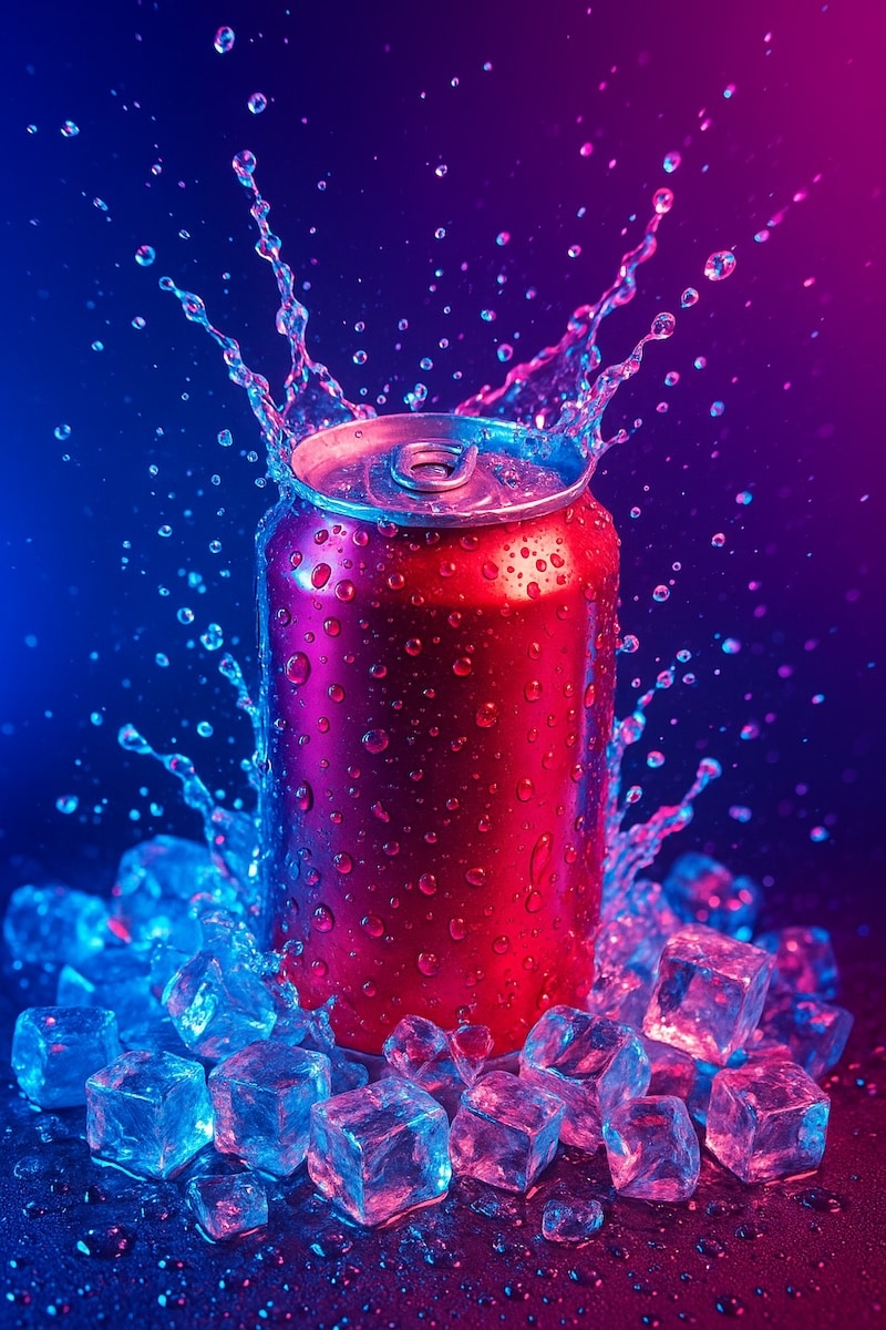 ai image of soda can advertisement