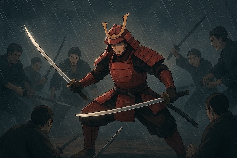 ai image of samurai in fight