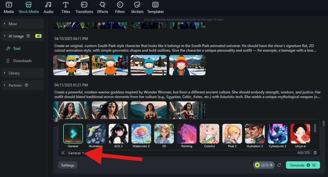 pick an ai image art style